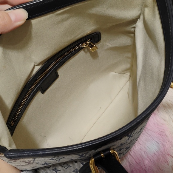 FLASH SALE! Auth Louis Vuitton Denim Francoise 2 Way Mini Lin Shoulder/Handbag - Picture 9 of 16